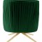 Paloma Accent Chair 585 in Green Velvet Fabric by Meridian