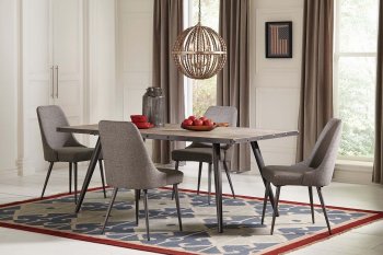 Levitt 5Pc Dining Set 190441 Weathered Elm by Coaster w/Options [CRDT-190441-Levitt]