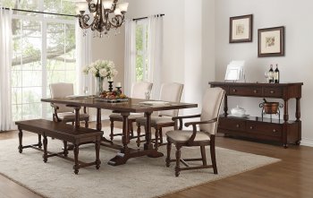 Tanner Dining Set 60830-60836 in Cherry by Acme w/Options [AMDS-60830-60836-Tanner]