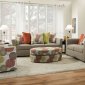 4201 Sofa & Loveseat Set in Light French Grey Fabric by Simmons