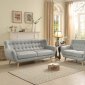 Anke Sofa 8312 in Light Grey Fabric by Homelegance w/Options