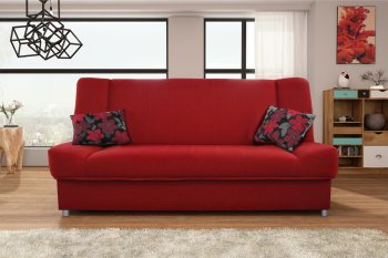 Natalia Sofa Bed in Red Fabric by Skyler Design [SKSB-Natalia-Red]