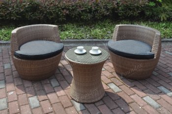 P50275 Outdoor Patio 3 Pc Set in Tan by Poundex w/Options [PXOUT-P50275]