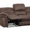 Hadden Recliner Sofa 9903DB-3 in Dark Brown by Homelegance