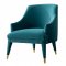 Jenner Sofa & Chair Set in Aqua Blue Velvet Fabric by VIG