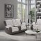 U4377 Motion Sofa & Loveseat Set Gray & Brown Fabric by Global