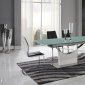 D9879DT Dining Table by Global w/White Glass Top & Options