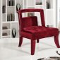 Tribeca Accent Chair 546 in Burgundy Velvet by Meridian