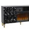 Arianna Electric Fireplace Media Console in Black