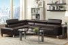 F7299 Sectional Sofa by Poundex in Espresso Bonded Leather