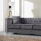 Reese 648GRY Sofa in Grey Velvet Fabric w/Optional Items