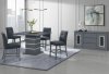 Monaco Bar Table 5Pc Set in Dark Gray by Global w/Options