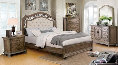 Persephone CM7661 Bedroom in Rustic Natural Tone w/Oprions