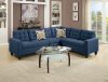 F6938 Sectional Sofa in Navy Linen-Like Fabric by Boss