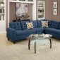 F6938 Sectional Sofa in Navy Linen-Like Fabric by Boss