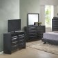 G2543 Bedroom in Black by Glory w/Upholstered Bed & Options