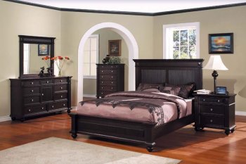 Espresso Finish Bedroom with Oversized Headboard [AMBS-61-1180]