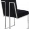 Alexis Dining Chair 731 Set of 2 Black Velvet Fabric by Meridian