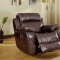 Demmi Reclining Sofa in Brown Bonded Leather w/Optional Items