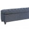 500457 Storage Bench in Grey Fabric by Coaster w/Nailhead Trim