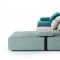 Jamie Sectional Sofa in Multi-Colored Blue Fabric by VIG