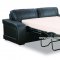 Black Leather Living Room Set with Optional Pull-Out Bed