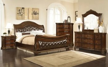 King Arthur Bedroom MSRB005 in Dark Walnut by Amalfi w/Options [SFALTBS-MSRB005 King Arthur]