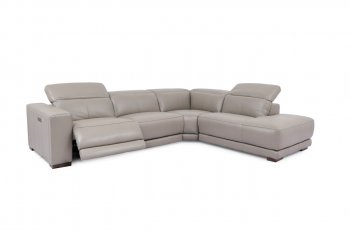 Tyler Power Motion Sectional Sofa in Taupe Leather Beverly Hills [BHSS-Tyler Taupe]