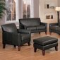 Dark Brown Bycast Leather Living Room Sofa & Loveseat Set