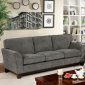 Caldicot Sofa CM6954GY in Gray Linen-Like Fabric w/Options