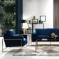 Mila Sofa 678 in Navy Velvet Fabric by Meridian w/Options