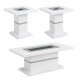 T1903CT Coffee & 2 End Tables Set by Global in White