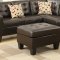 F6935 Sectional Sofa - Espresso Bonded Leather by Boss w/Ottoman