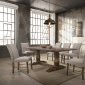 Leventis 5 Pc Dining Room Set 74655 in Weathered Oak - Acme