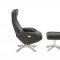 Maya Chair & Ottoman in Black Leather by J&M Furniture