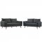 Revive Sofa & Loveseat Set in Gray Fabric by Modway