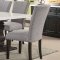 Recusson Marble Top Dining Table 60825 in Dark Oak by Acme