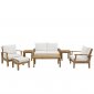 Marina Outdoor Patio Sofa 7Pc Set in Solid Wood by Modway