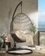 Vasant Patio Swing Chair 45082 by Acme w/Tan Fabric Cushion