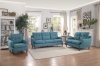 Cagle Sofa & Loveseat Set 1219BU in Blue Fabric by Homelegance