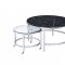 Virlana Coffee Table 3Pc Set 82475 in Black & Chrome by Acme