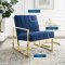 Inspire Accent Chair in Navy Velvet by Modway