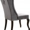 Suri Dining Chair 772 Set of 2 Grey Velvet Fabric by Meridian