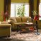 Olive or Tan Velvet Contemporary Casual Sofa & Loveseat Set