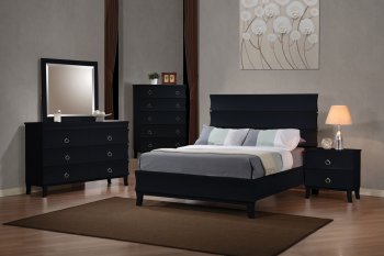 Coaster Black Finish Holland Modern Bedroom w/Optional Casegoods [CRBS-202281 Holland]