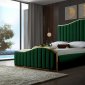 Jolie Bed in Green Velvet Fabric by Meridian w/Options