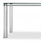 Smoke Tinted Glass Top Dining Table with Aluminum Frame