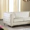 Jesse Sectional Sofa 668 in Cream Velvet Fabric by Meridian