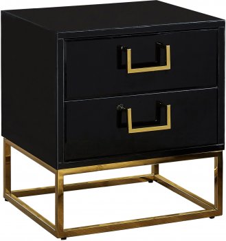 Nova Side Table 815 in Black Glass by Meridian [MRCT-815 Nova]