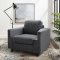 U9055 Sofa & Loveseat Set in Gunmetal Fabric by Global w/Options